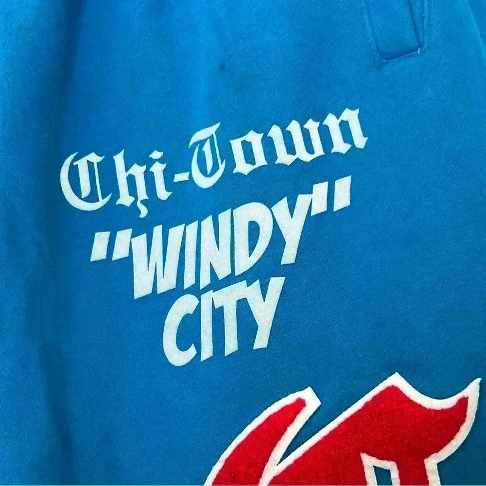 Eternity BC/AD Mens Sz 2XL‎ Blue Shorts CHI-TOWN Windy City Chicago Sweatshorts